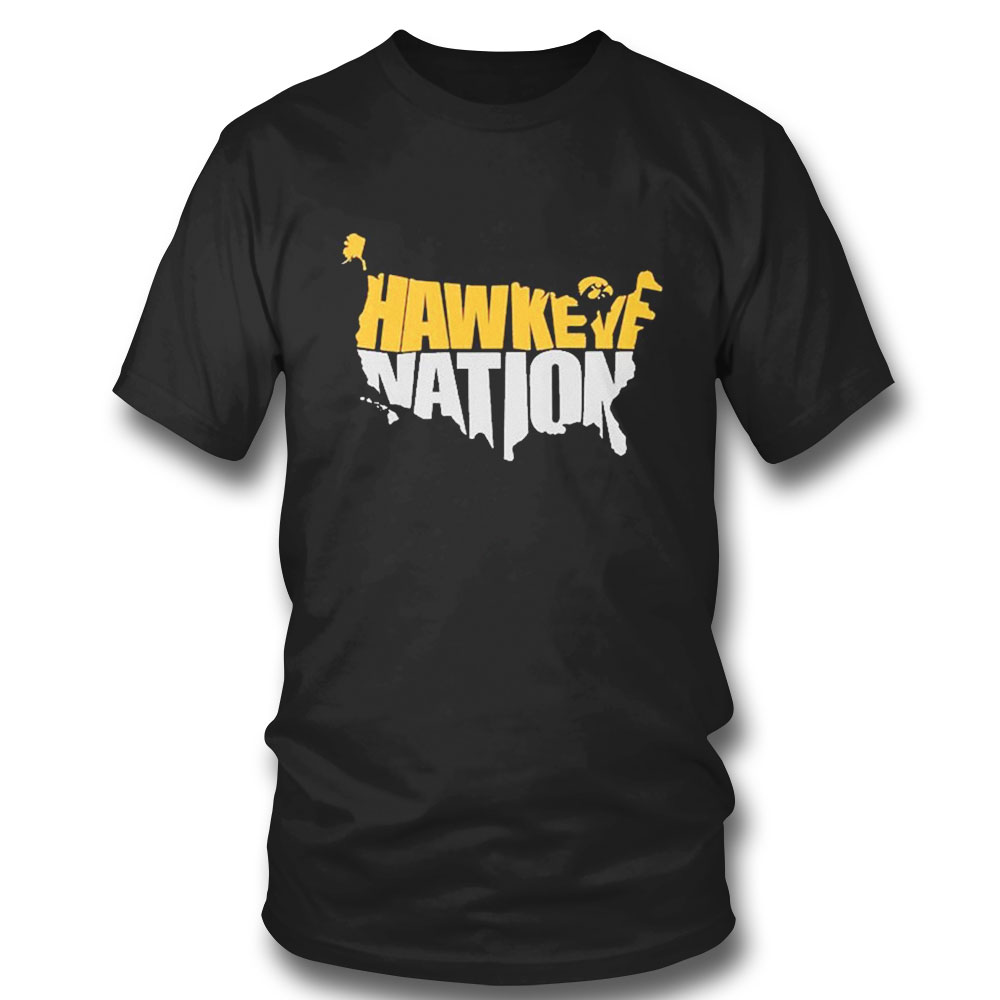 Hawkeye Nation Iowa Map Iowa Lover Heaven Country T-shirt