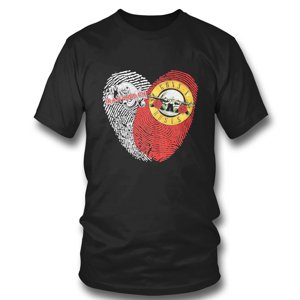 Heart Iron Maiden Guns N Roses T-shirt