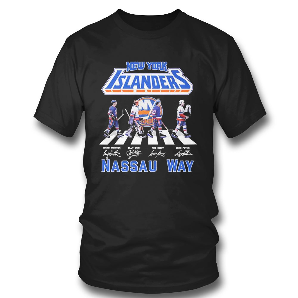 New York Islanders Abbey Road 2023 Nassau Way Signatures T-shirt