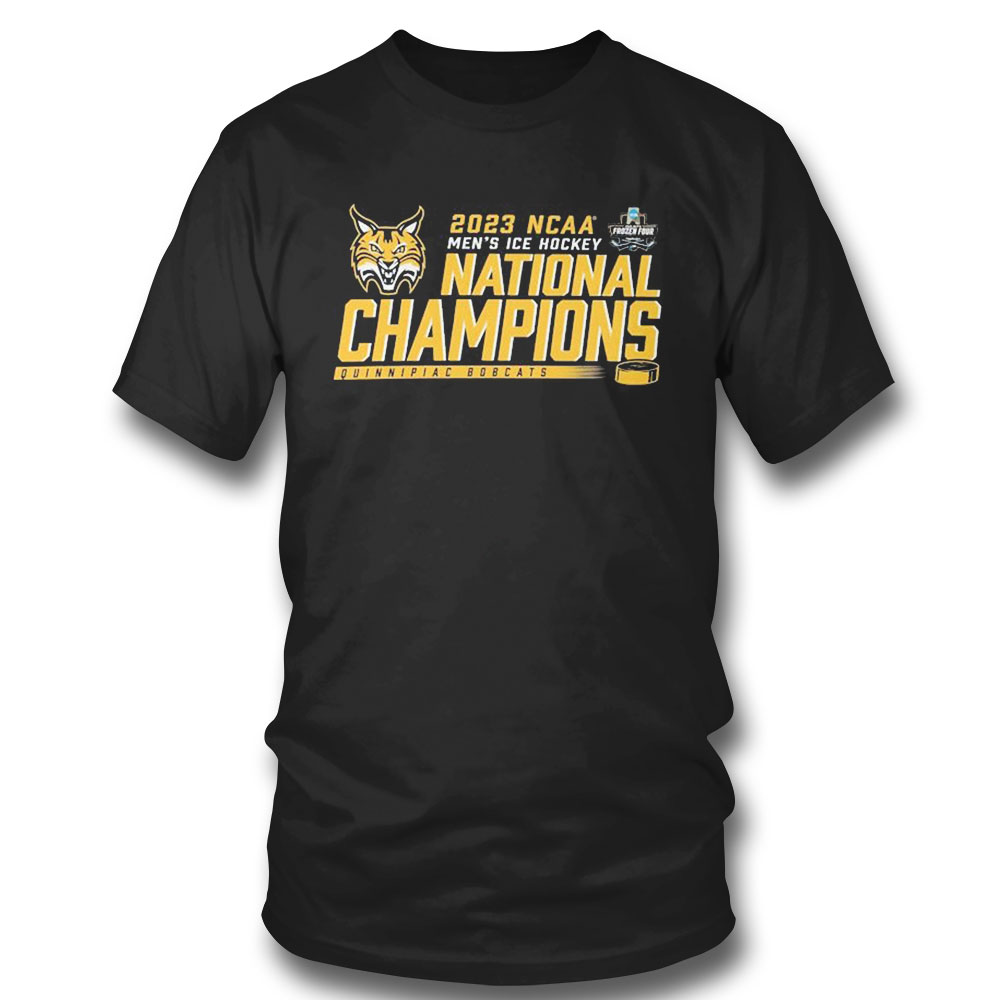 Quinnipiac University Bobcats National Champions 2023 Mens Frozen Four T-shirt