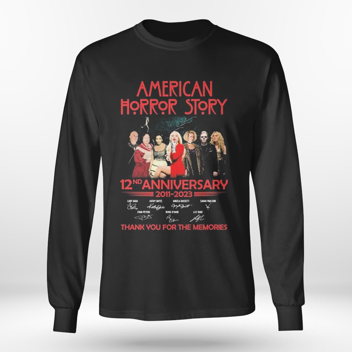 American Horror Story 12nd Anniversary 2011 2023 Thank You For The Memories T-shirt