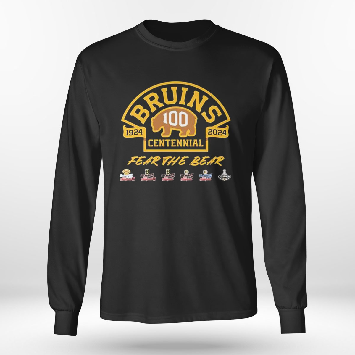 Boston Bruins 100th Anniversary 1924 2024 Fear The Bear T-shirt