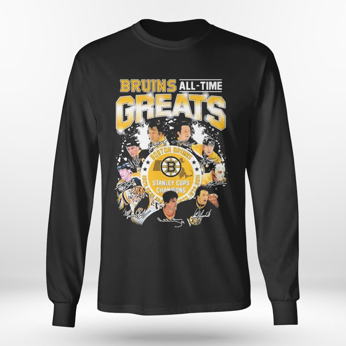 Bobby Orr And Phil Esposito Boston Bruins Skyline Signatures T-shirt