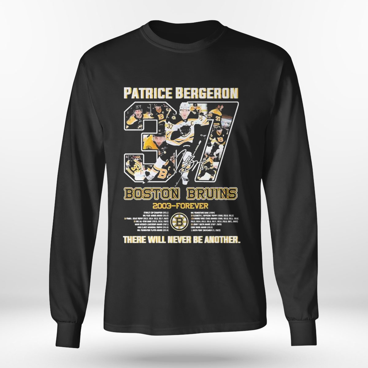 Boston Bruins Skyline Bergeron Marchand And Pastrnak Signatures T-shirt