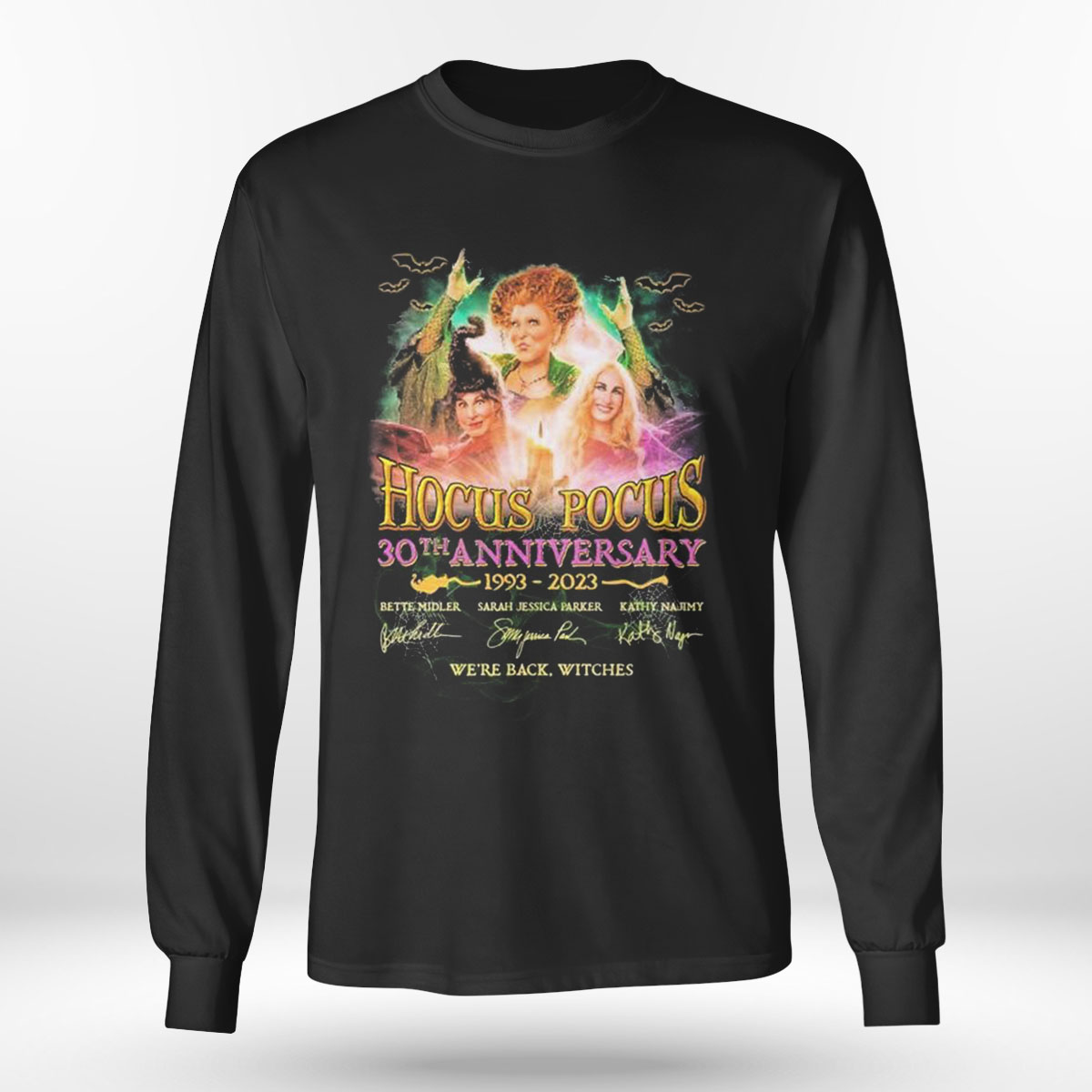 Hocus Pocus 30th Anniversary 1993 2023 Were Back Witches Signatures T-shirt