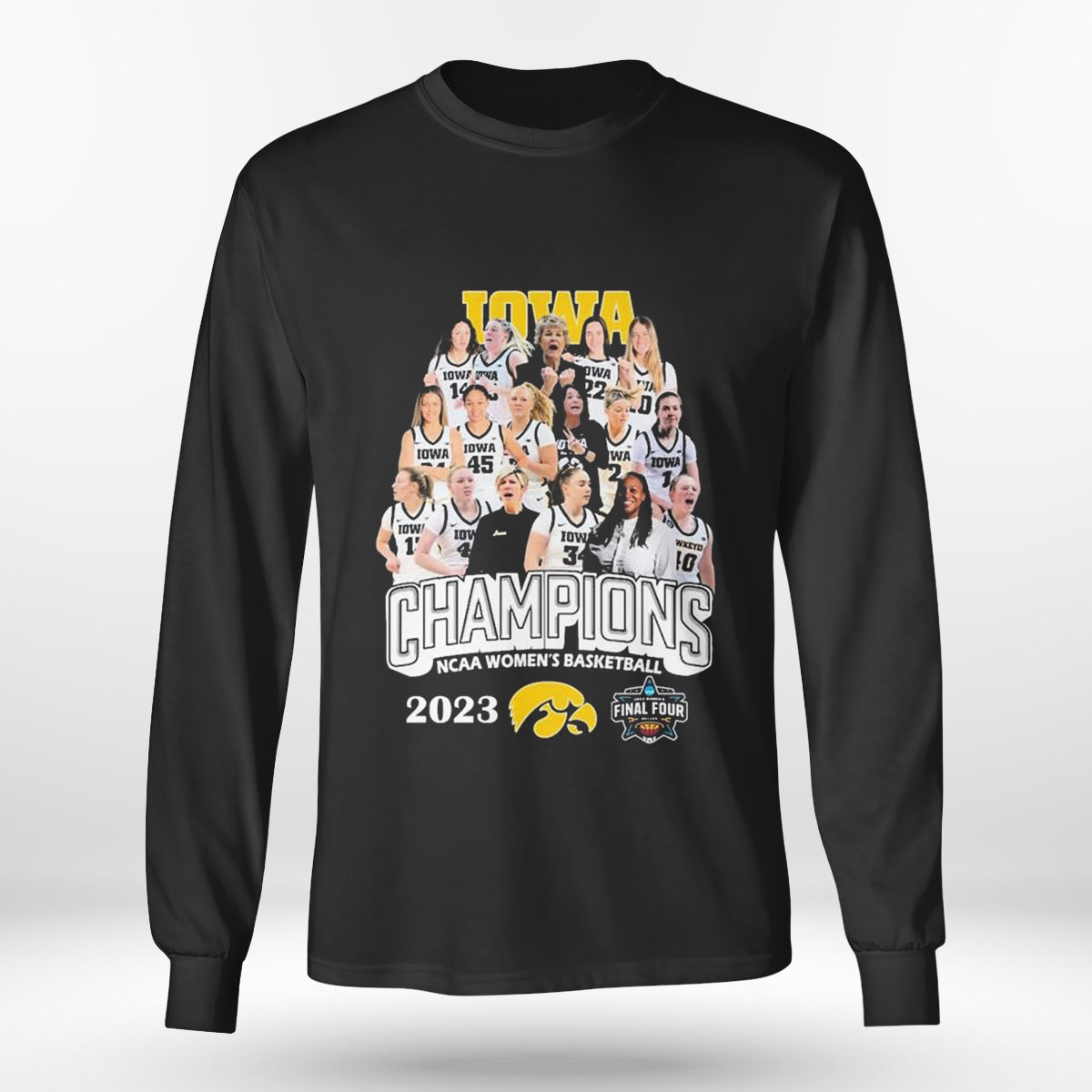 Iowa Hawkeyes Teams 2023 National Championship Usa Bluder Caitlin Clark Kate Martin Signature T-shirt