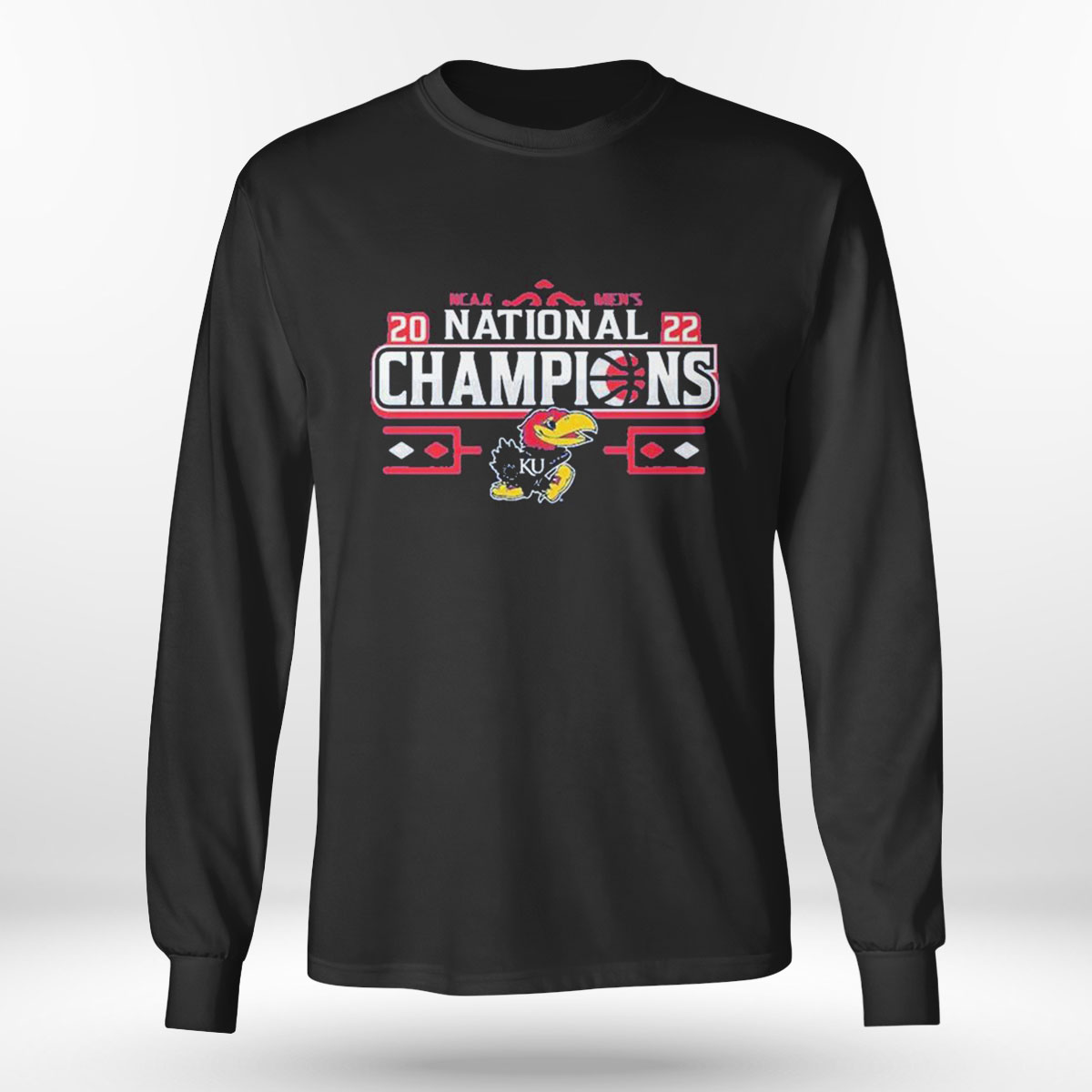 Kansas Jayhawks 2022 Ncaa Mens Basketball National Champions Bracket T-shirt