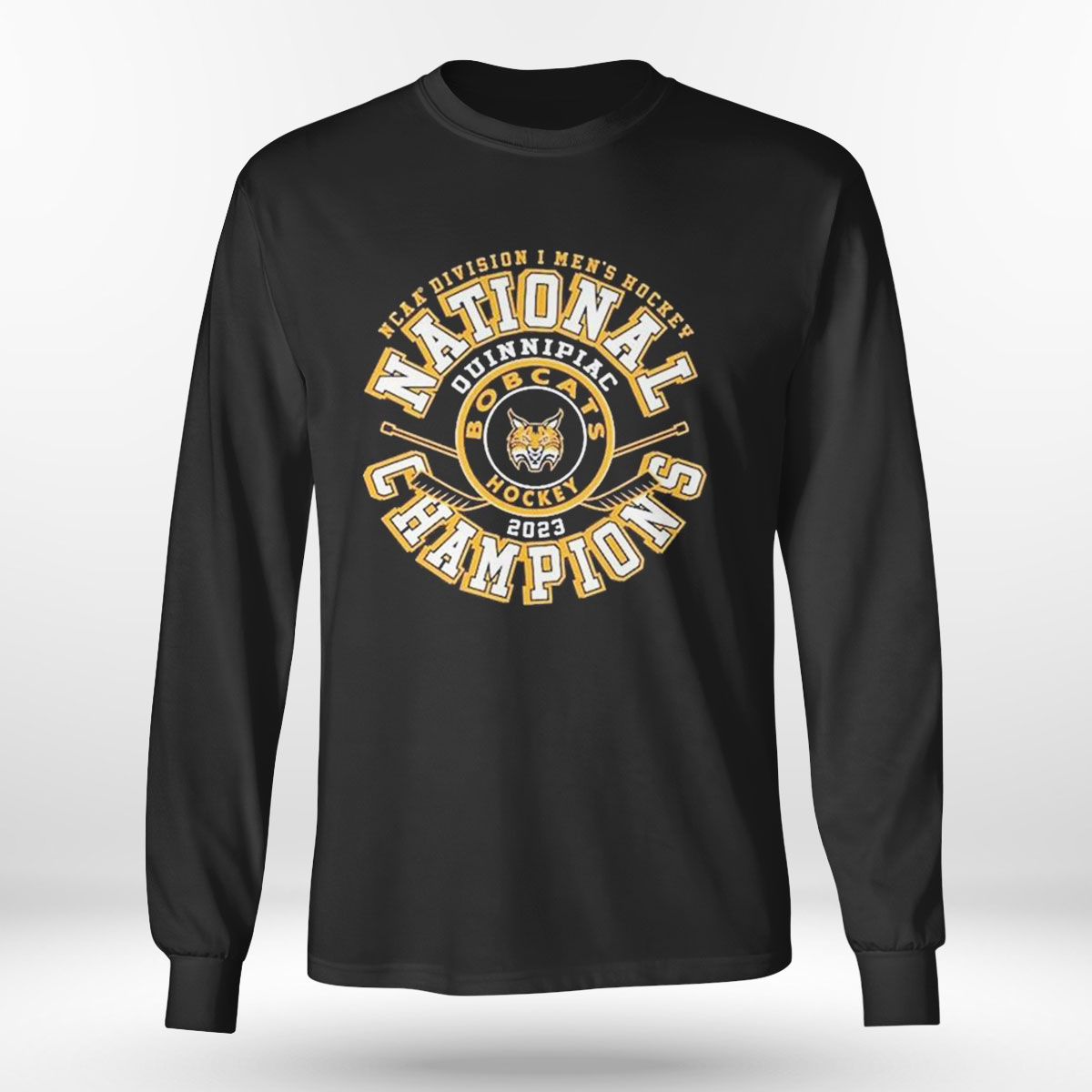 Quinnipiac Bobcats Hockey 2023 National Champions Ncaa Division I T-shirt