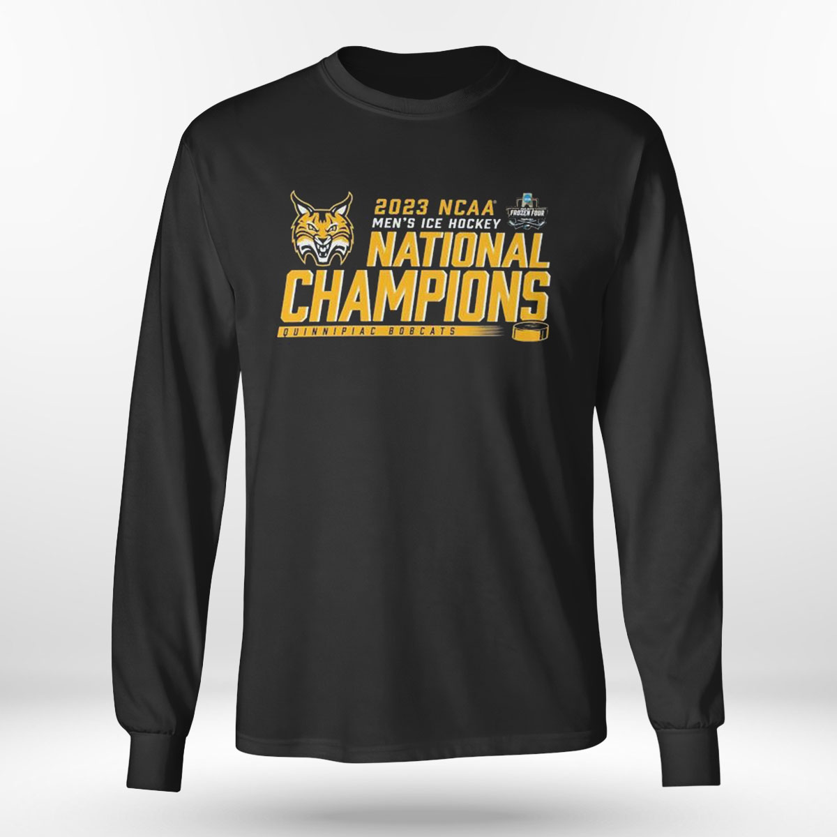 Quinnipiac University Bobcats National Champions 2023 Mens Frozen Four T-shirt