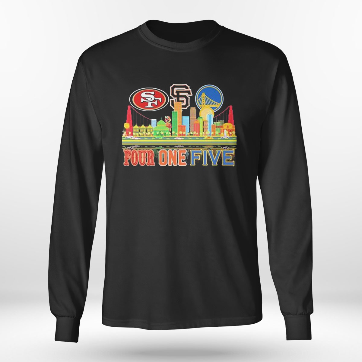 San Francisco Skyline Sport Teams Four One Five T-shirt