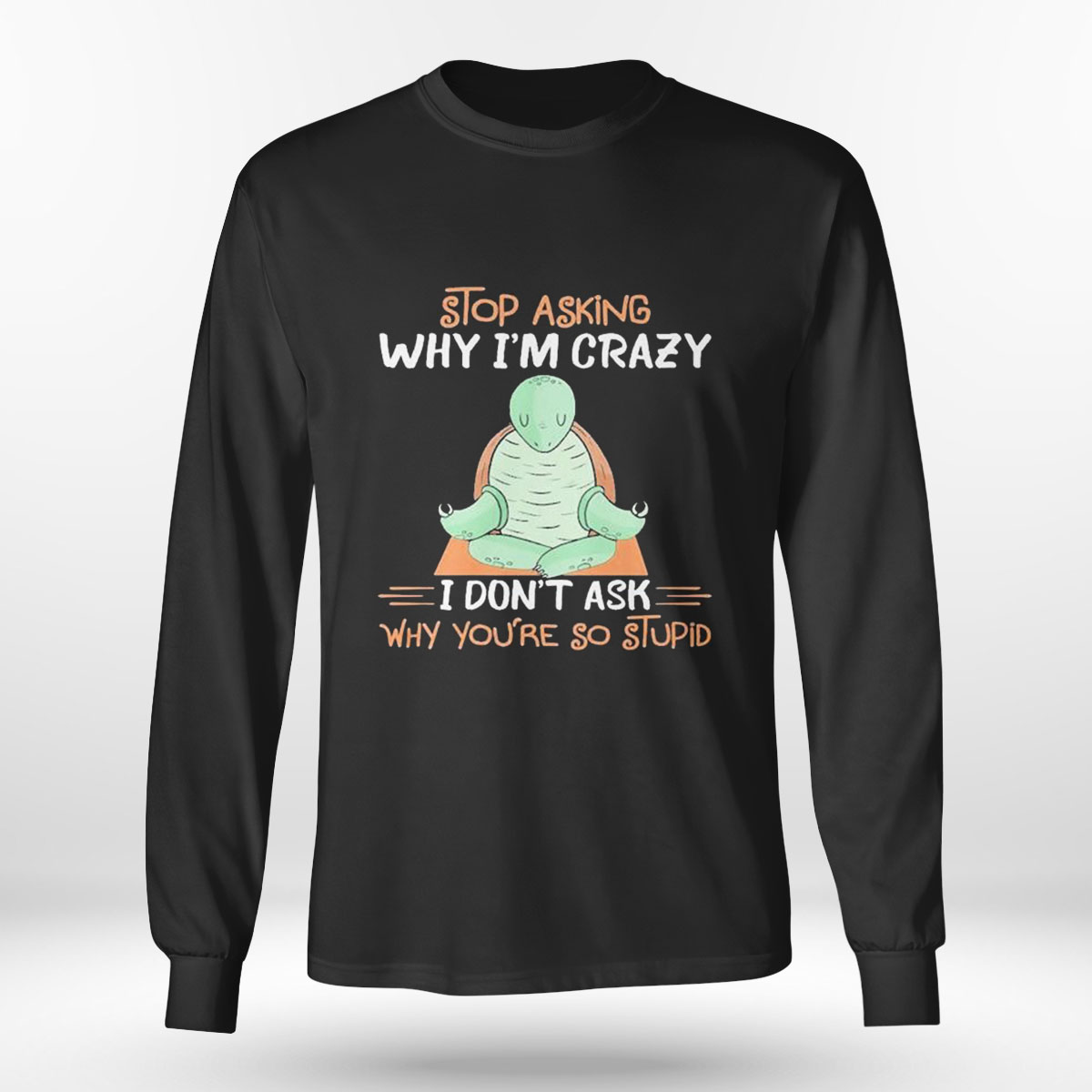 Stop Asking Why Turtle Im Crazy I Dont Ask Why Youre So Stupid T-shirt