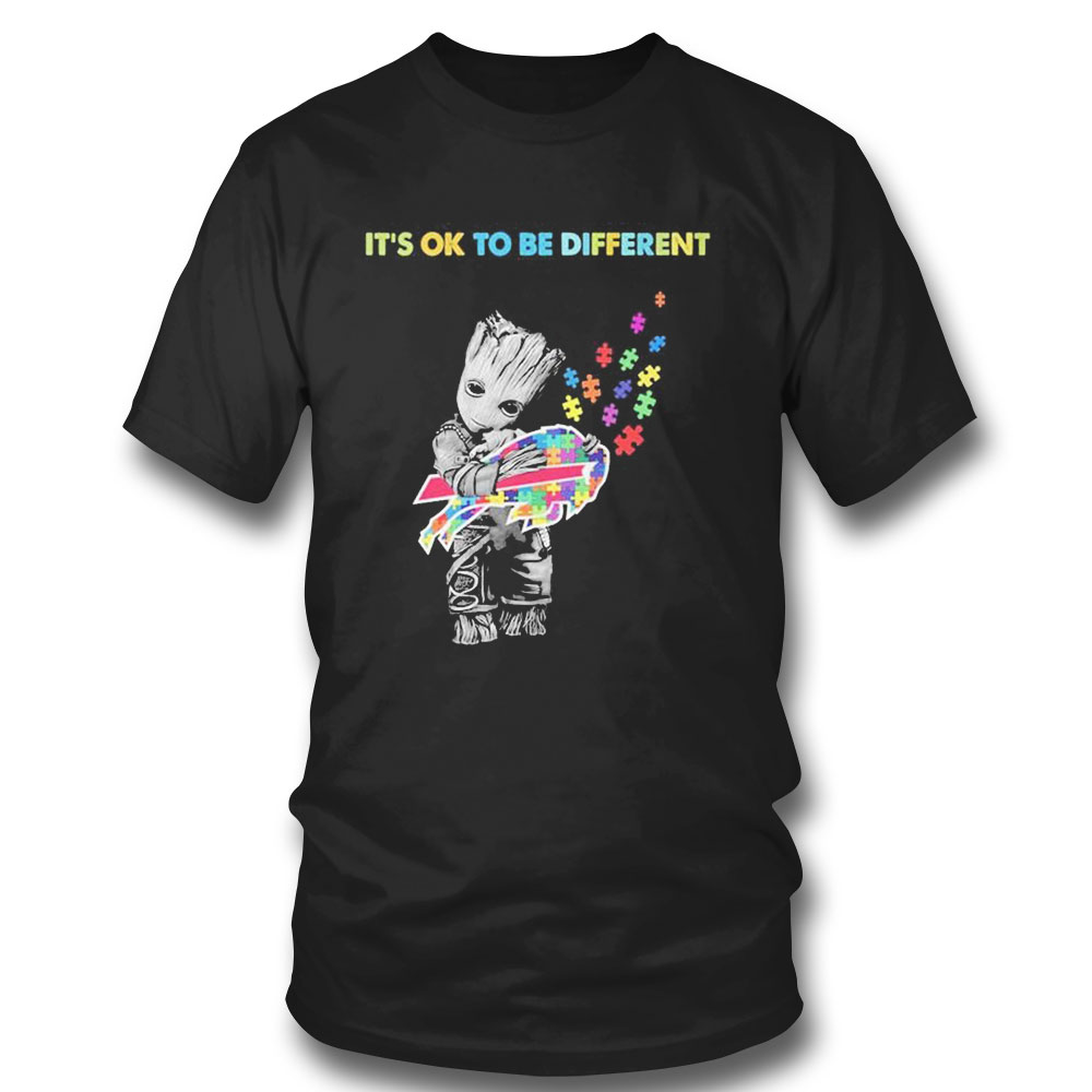 Baltimore Ravens Groot Hug Autism Its Ok To Be Different Shirt