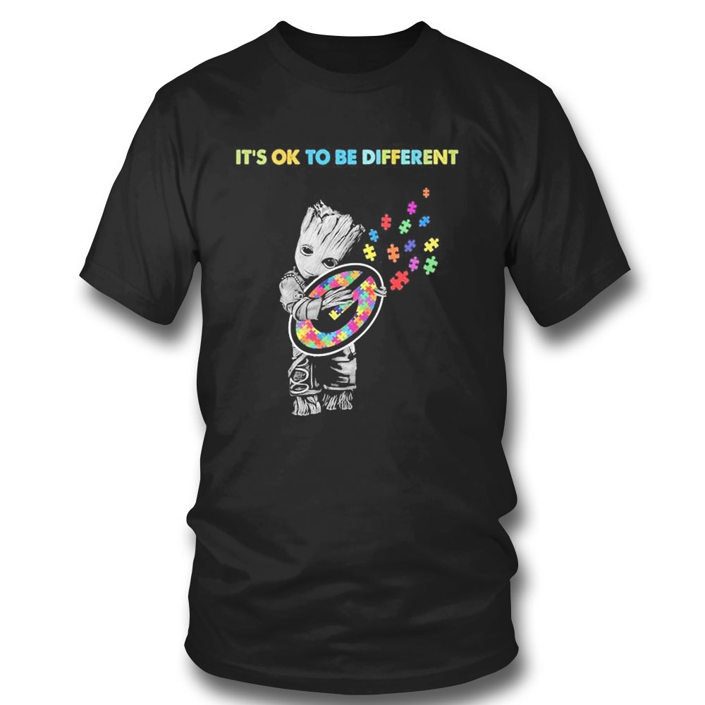 Green Bay Packers Groot Hug Autism Its Ok To Be Different Shirt