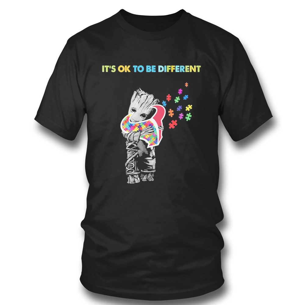 Houston Texans Groot Hug Autism Its Ok To Be Different Shirt