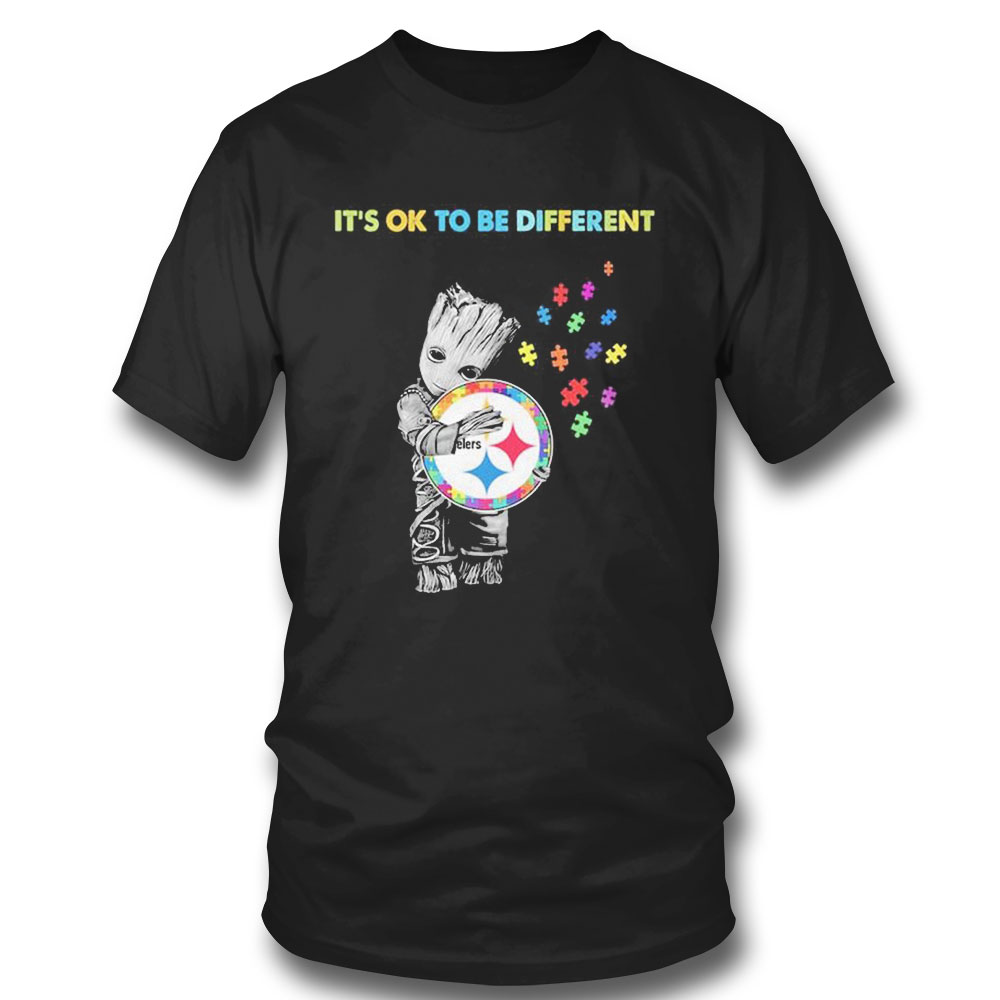 Philadelphia Eagles Groot Hug Autism Its Ok To Be Different Shirt