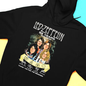Hoodie The Led Zeppelin 55 Years 1968 2023 Thank You For The Memories Signatures T Shirt 2