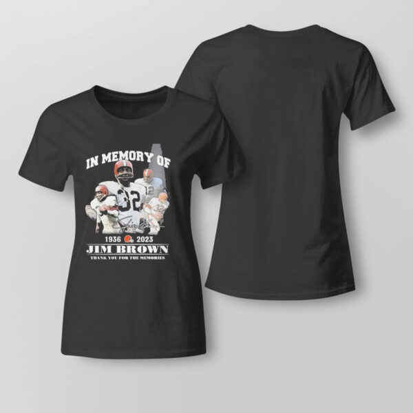 In Memory Of Jim Brown 1936 2023 Thank You For The Memories Signatures T-Shirt