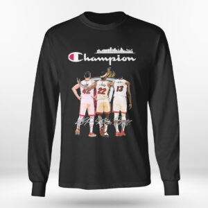 Longsleeve Champion Kevin Love Jimmy Butler And Bam Adebayo Miami Heat T Shirt 2