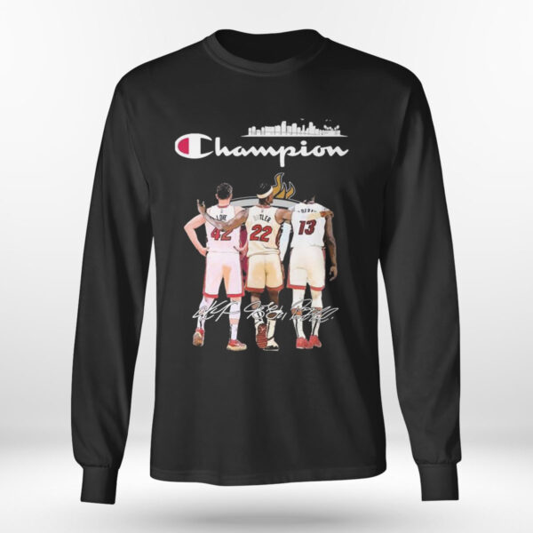 Champion Kevin Love Jimmy Butler And Bam Adebayo Miami Heat T-Shirt