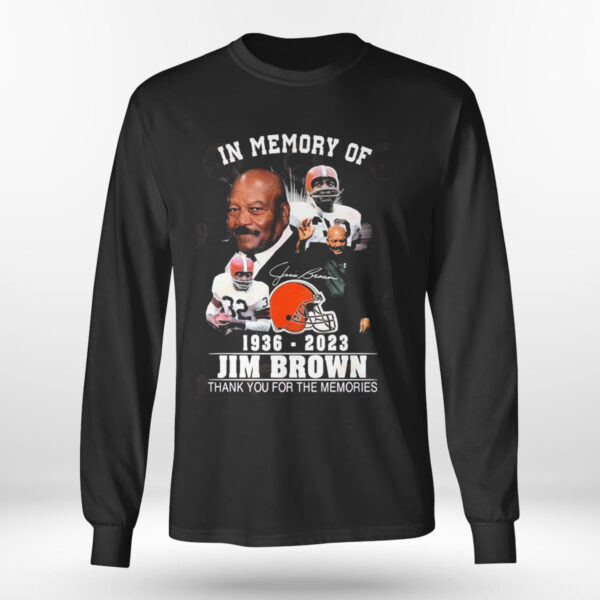 Cleveland Browns In Memory Of Jim Brown 1936 2023 Signatures T-Shirt