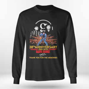 Longsleeve Garth Brooks 38th Anniversary 1985 2023 Thank You For The Memories Signatures T Shirt 2
