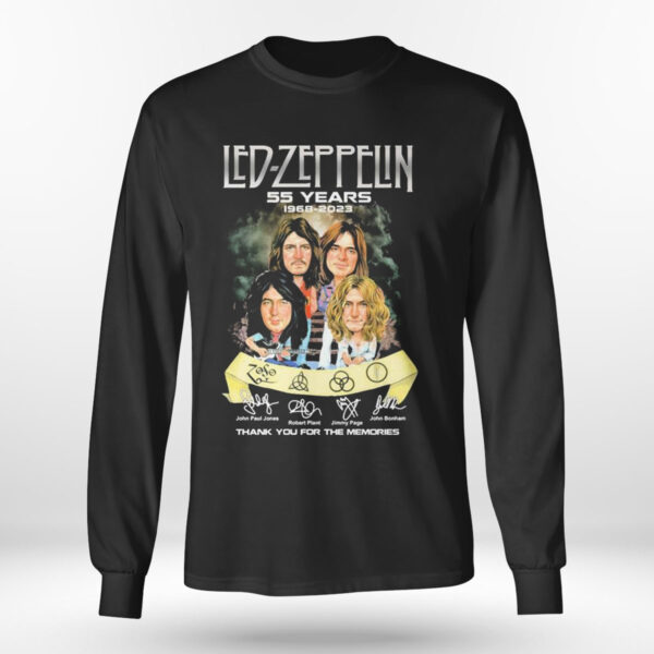 The Led Zeppelin 55 Years 1968 2023 Thank You For The Memories Signatures T-Shirt