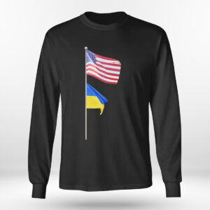Longsleeve Usa Ukraine Flag Pole Brotherhood T Shirt 2
