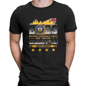 Shirt black Denver Nuggets 2023 Western Conference Finals Champions Skyline T Shirt 2