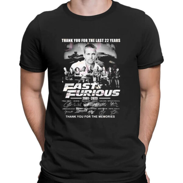 Fast Furious Thank You For The Last 22 Years 2001–2023 T-Shirt