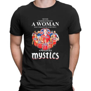 Shirt black Never Underestimate A Woman Who Understands Basketball And Loves Washington Mystics Signatures T Shirt 2