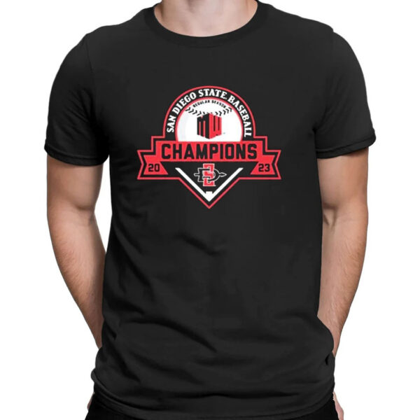 Sdsu Aztecs 2023 Mountain West Baseball Regular Season Champions T-Shirt