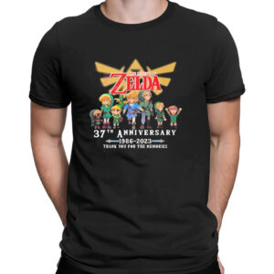 Shirt black The Legend Of Zelda 37th Anniversary 1986 2023 Thank You For The Memories T Shirt 2