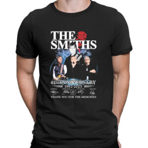 Shirt black The Smiths 41st Anniversary 1982 2023 Thank You For The Memories Signatures T Shirt 2