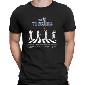 Shirt black The Yankees Baseball Team Abbey Road 2023 Signatures T Shirt 2