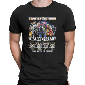 Shirt black Transformers 16th Anniversary 2007 2023 Thank You For The Memories T Shirt 2