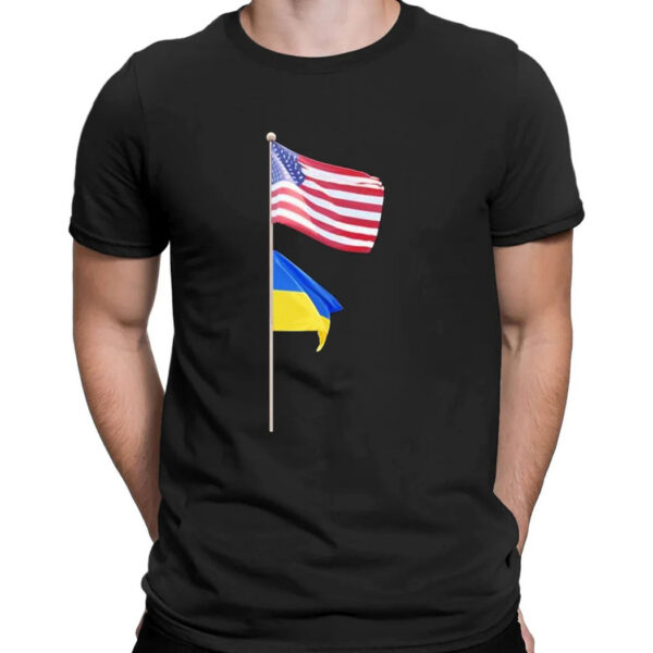 Usa Ukraine Flag Pole Brotherhood T-Shirt