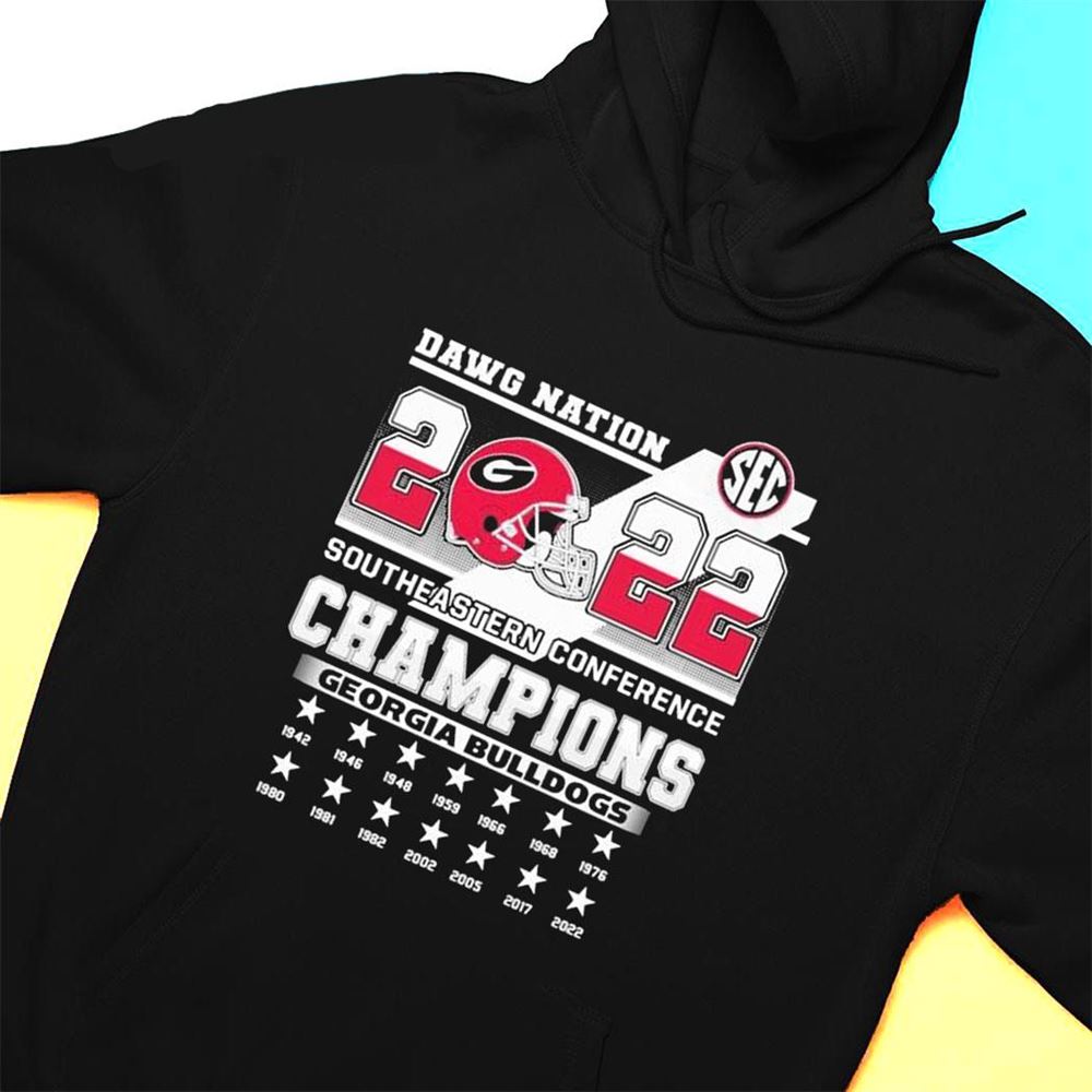 Dawg Nation 2022 Sec Southeastern Conference Champions Georgia Bulldogs T-shirt