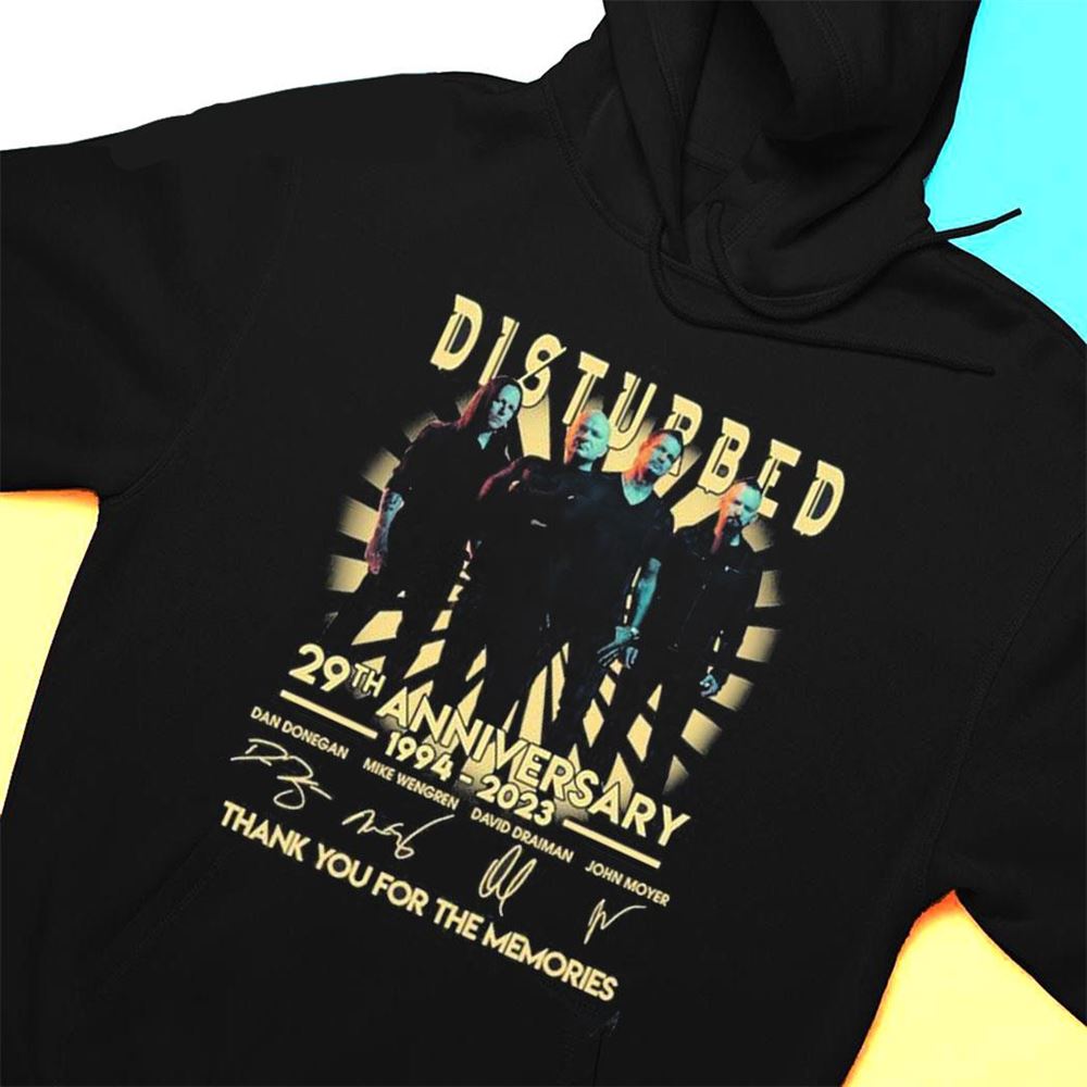 Disturbed Band 29th Anniversary 1994 2023 Thank You For The Memories T-shirt