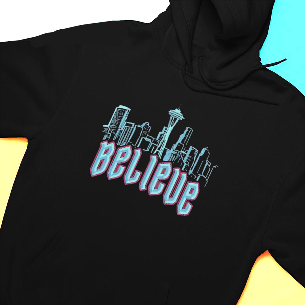 Seattle Kraken Believe Playoff 2023 Skyline Shirt