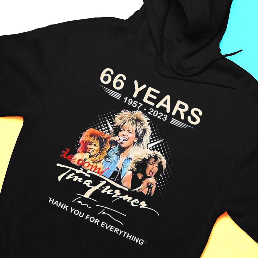 Tina Turner 66 Years Thank You For Everything Signature 1957 2023 T-shirt