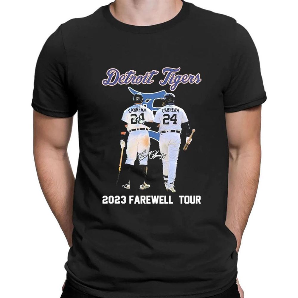 24 Miguel Cabrera Detroit Tigers 2023 Farewell Tour Signature T-shirt