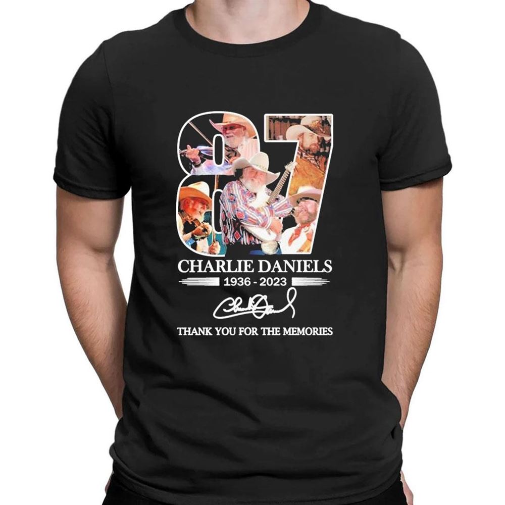 87 Years Charlie Daniels 1936 2023 Thank You For The Memories Signatures T-shirt