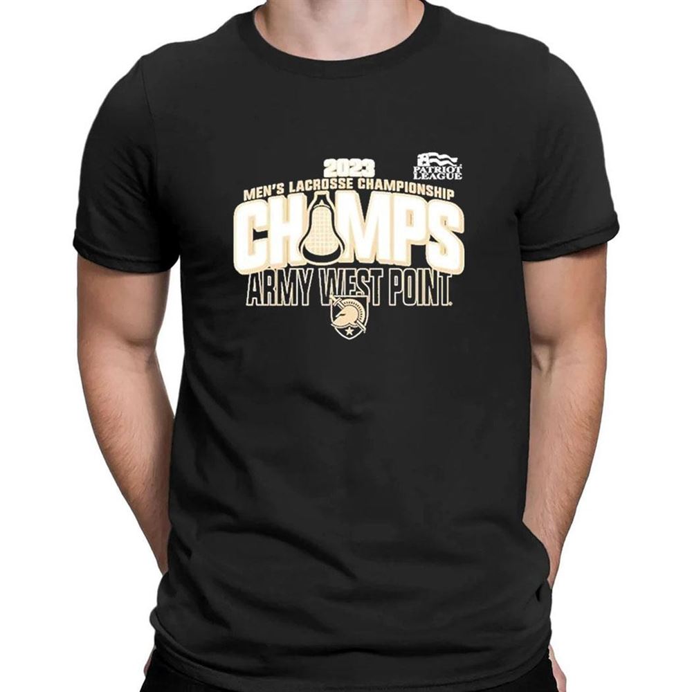 Army Black Knights 2023 Patriot League Mens Lacrosse Tournament Champions Shirt