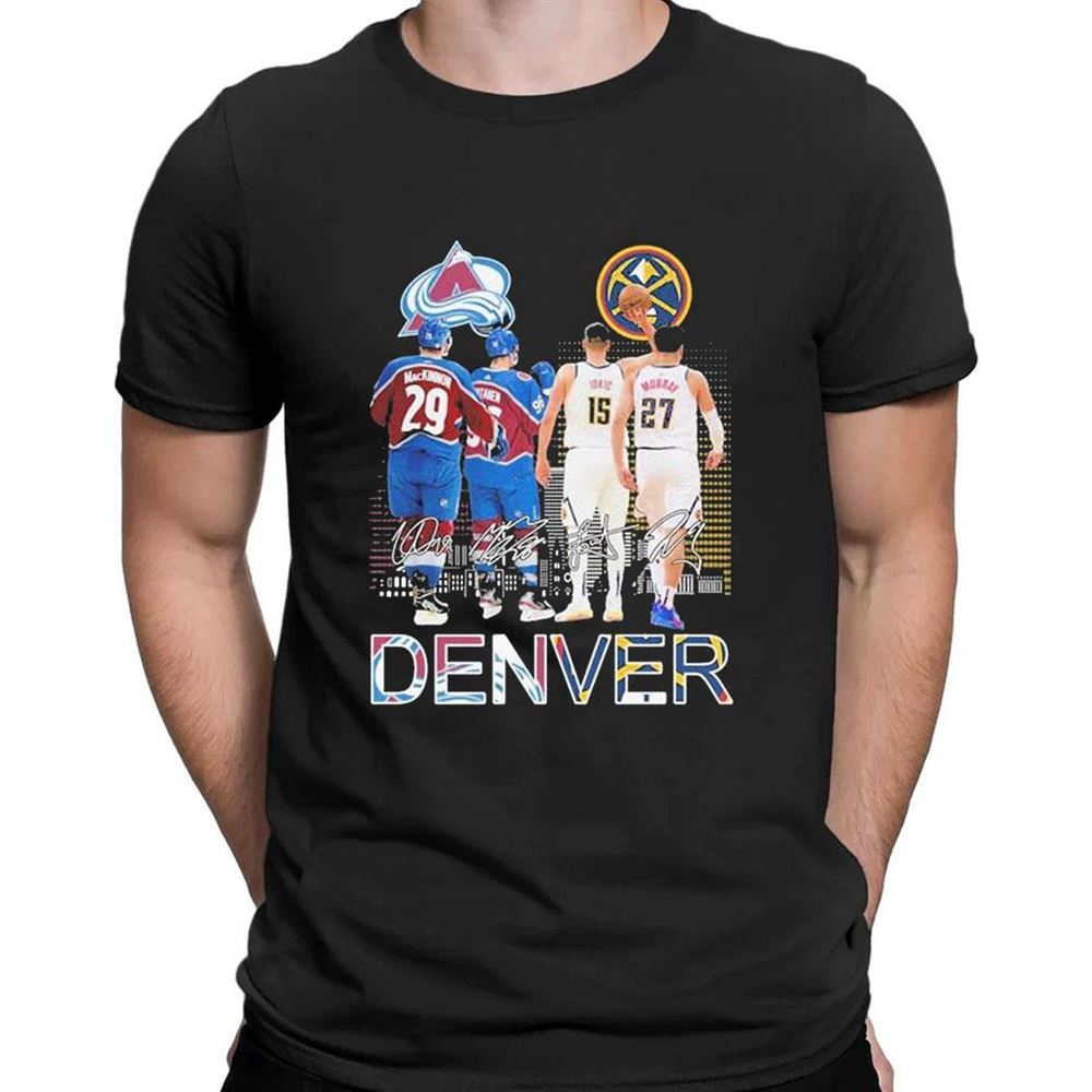 Denver Sport Teams Logo American Flag T-shirt
