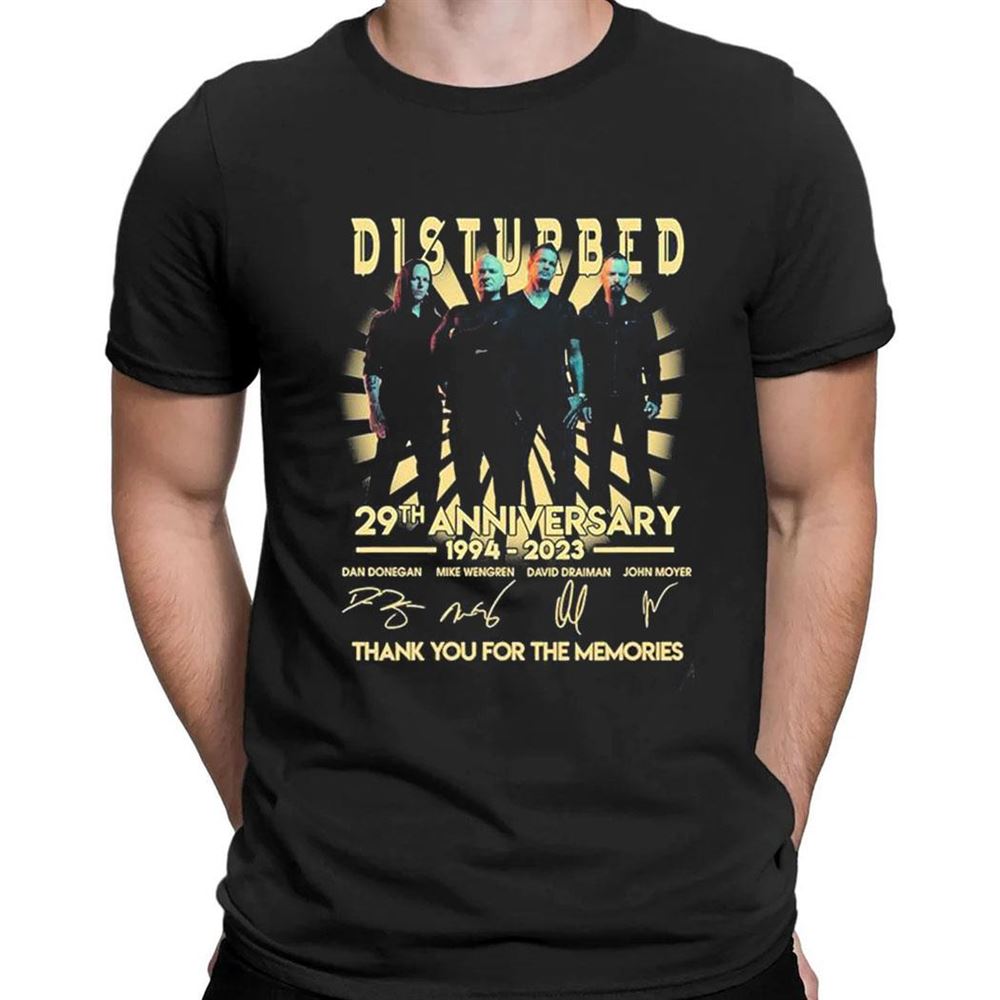 Disturbed Band 29th Anniversary 1994 2023 Thank You For The Memories T-shirt