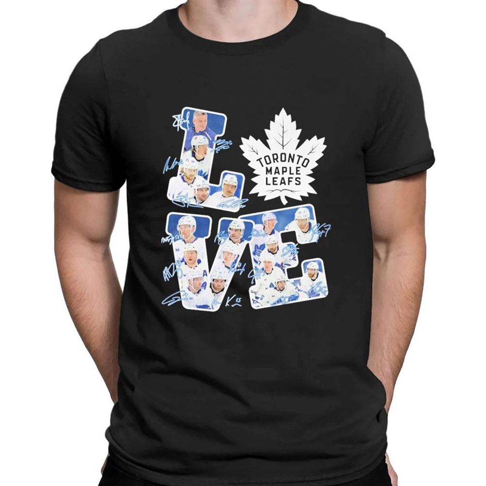 Love Toronto Maple Leafs Team Hockey Signatures T-shirt