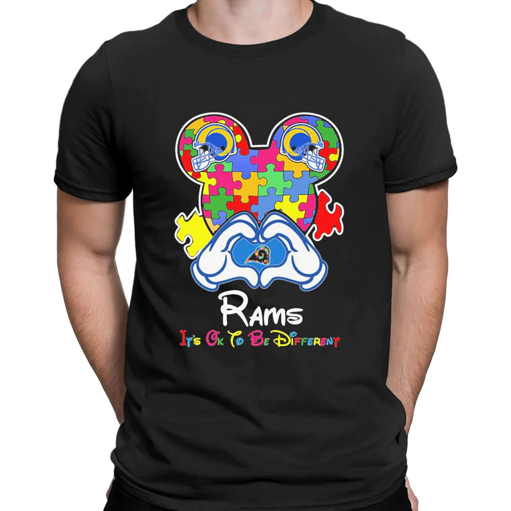 I Love The Rams Mickey Mouse Los Angeles Rams T-Shirt - T-shirts Low Price