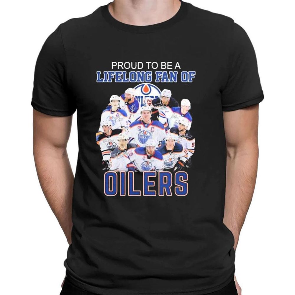 Proud To Be Lifelong Fan Of Edmonton Oilers 2023 Signatures T-shirt