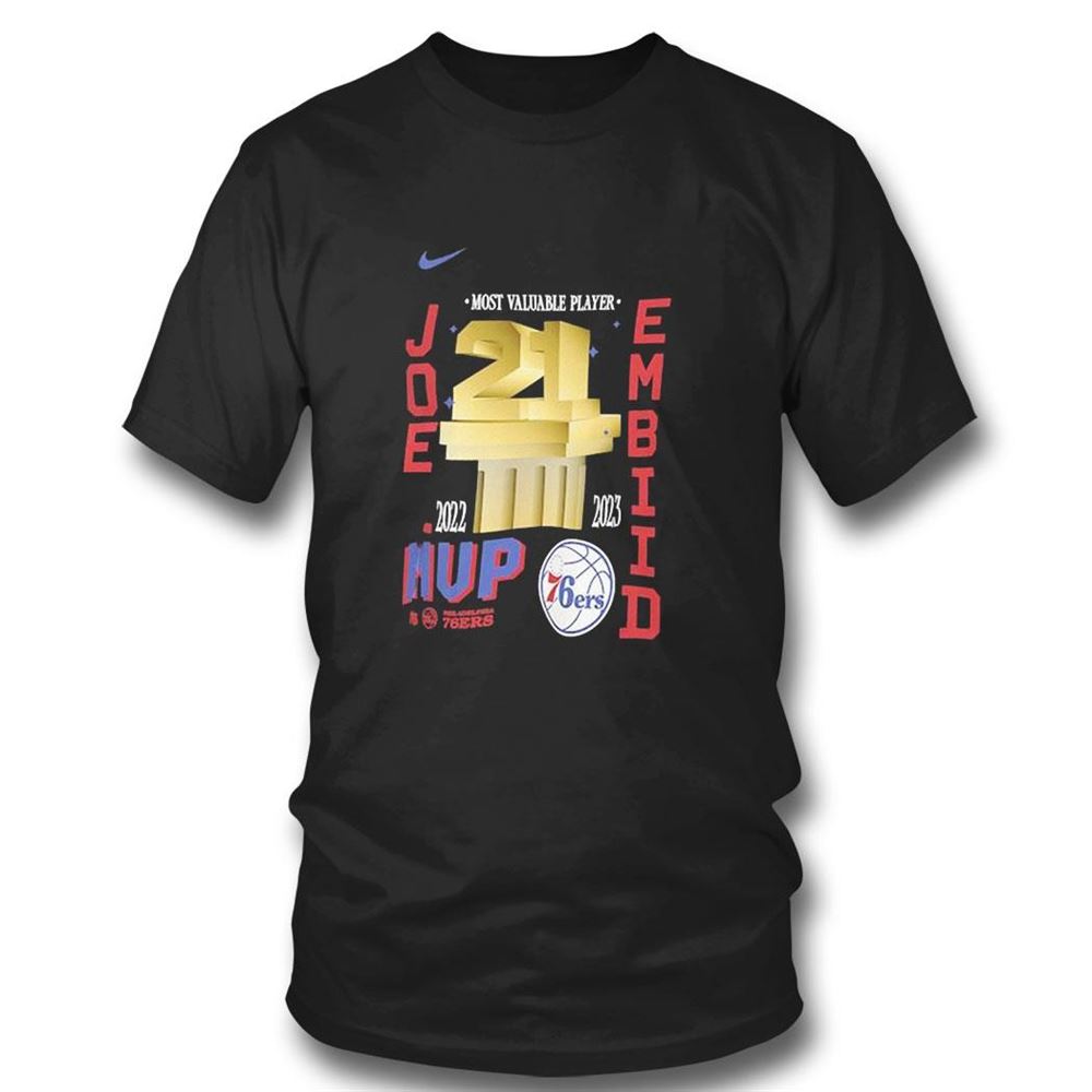 Joel Embiid Philadelphia 76ers Nike Nba Mvp Award 2023 Shirt