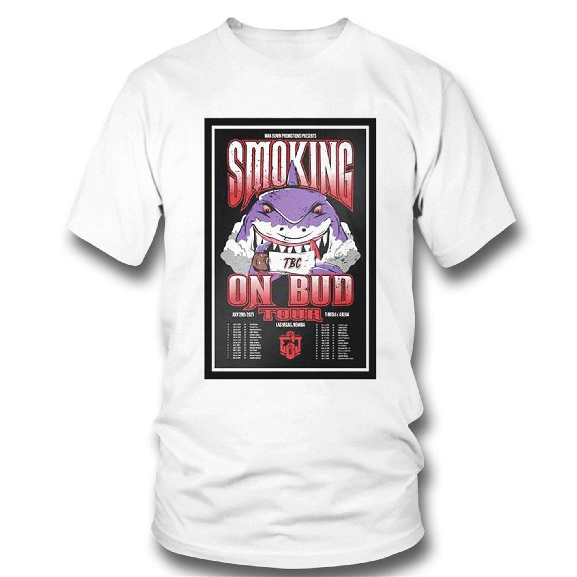 Errol Spence Jr Man Down Promotions Present Smoking On Bud 2023 Tour Shirt